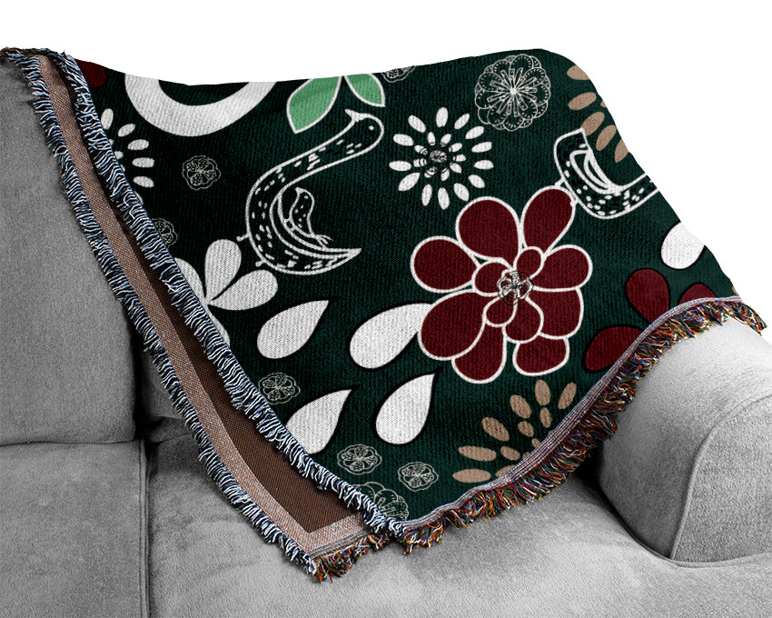 Flowers In Bloom Woven Blanket