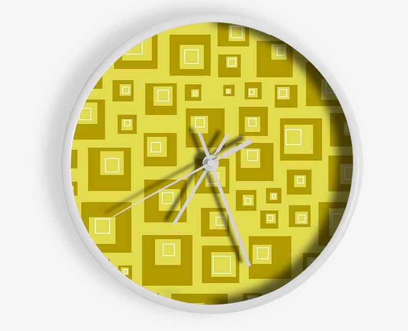 Squareness Of Green Clock - Wallart-Direct UK