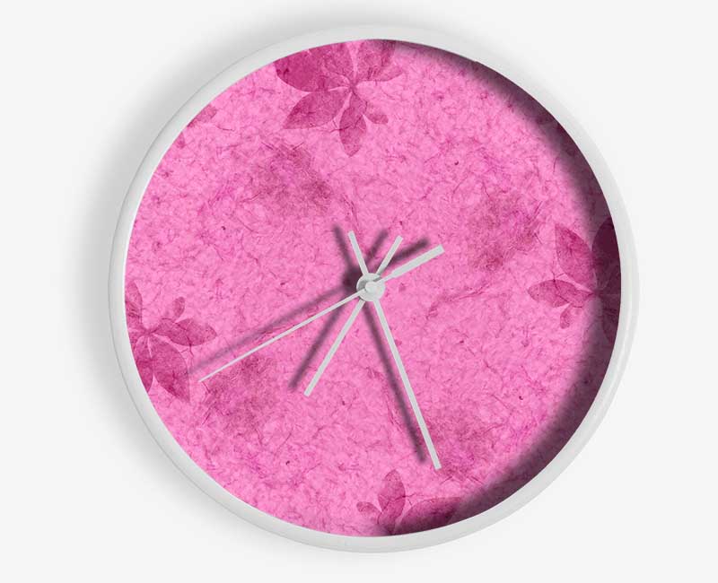 Pink Delicate Clock - Wallart-Direct UK