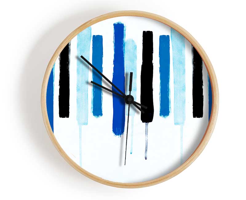 Piano Key Blues Clock - Wallart-Direct UK