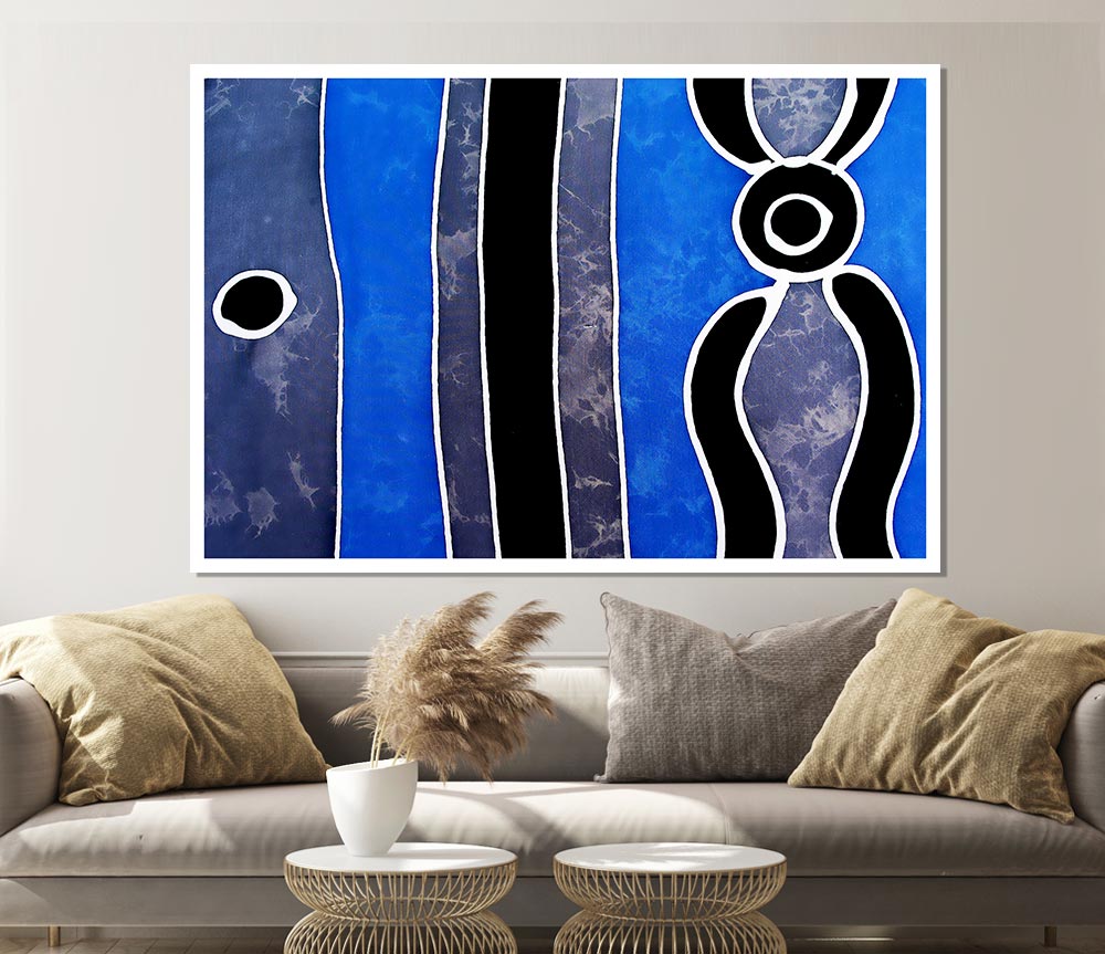 Tribal Greys Print Poster Wall Art