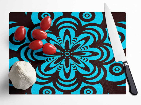 Hypnotic Flower Glass Chopping Board