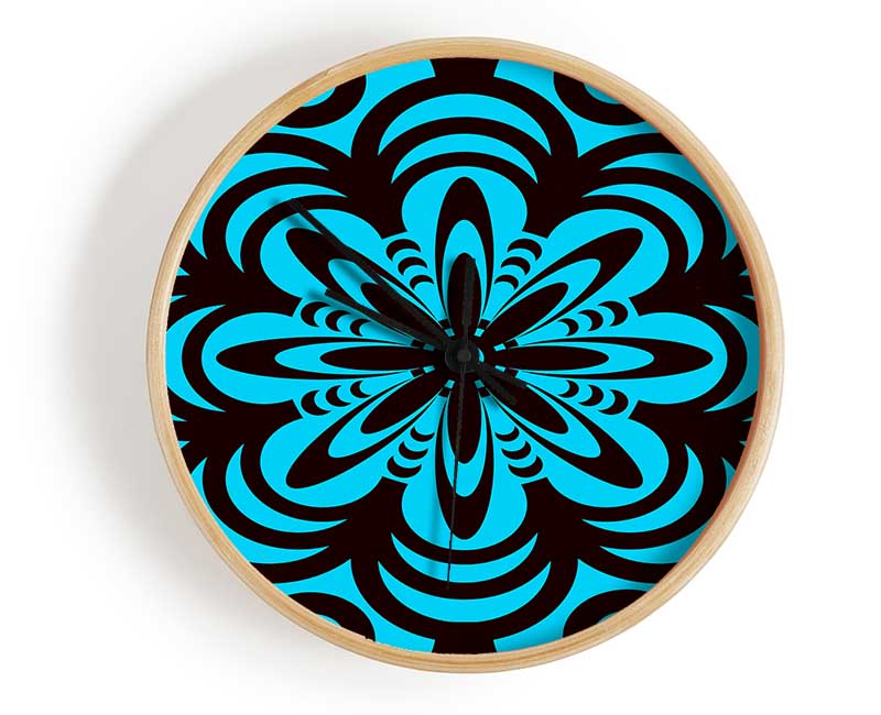 Hypnotic Flower Clock - Wallart-Direct UK