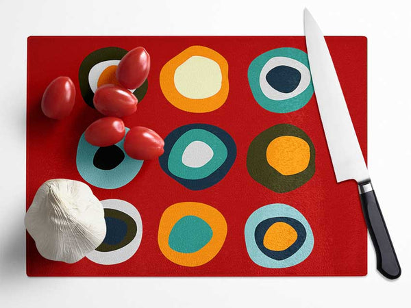 Circumference Of Colour Glass Chopping Board