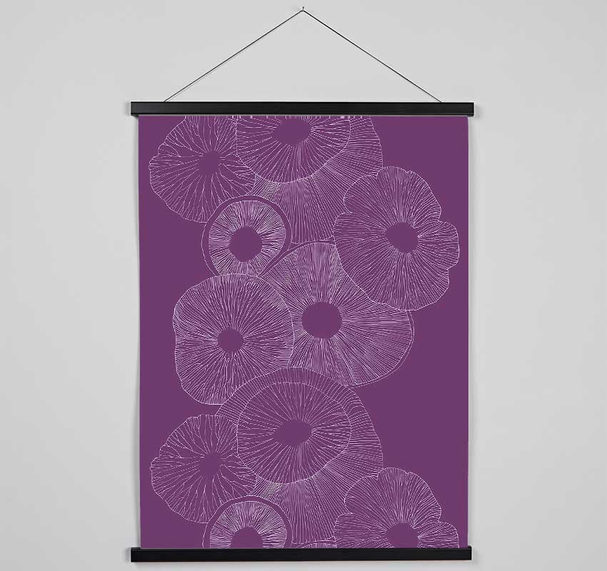 Intertwine Purple Hanging Poster - Wallart-Direct UK