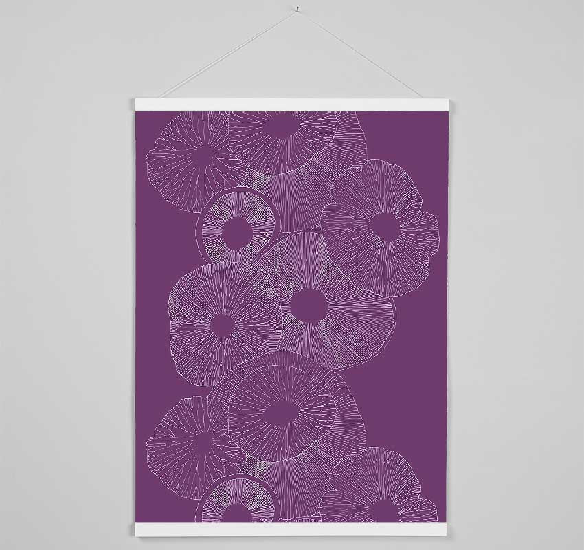 Intertwine Purple Hanging Poster - Wallart-Direct UK