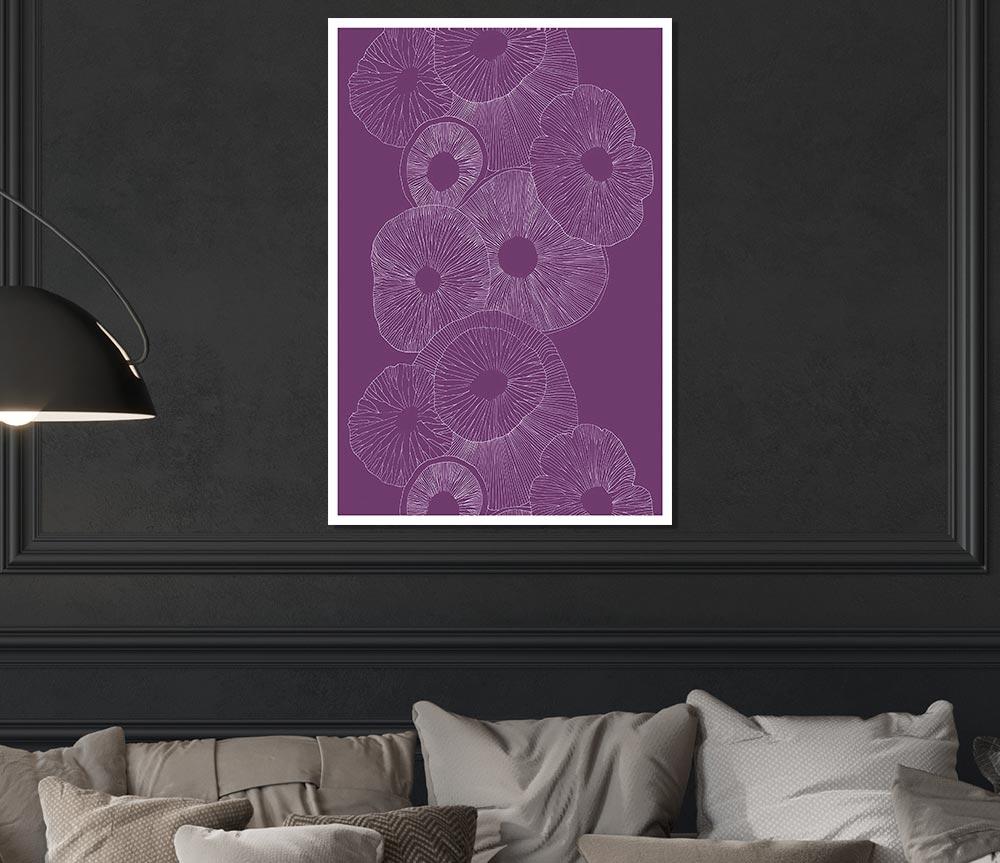 Intertwine Purple Print Poster Wall Art