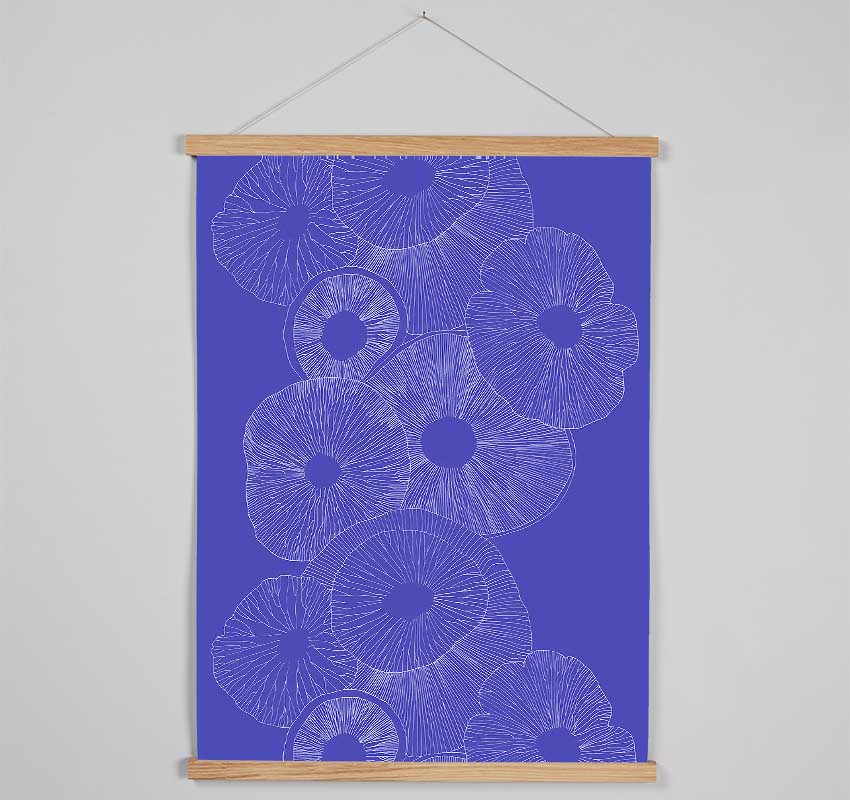 Intertwine Blue Hanging Poster - Wallart-Direct UK