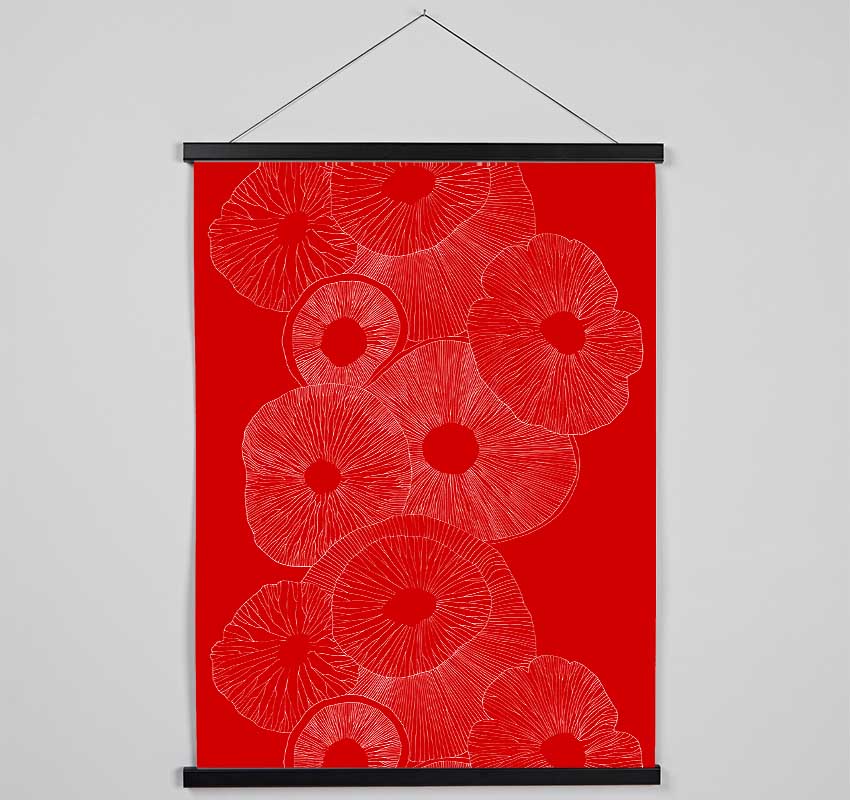 Intertwine Red Hanging Poster - Wallart-Direct UK