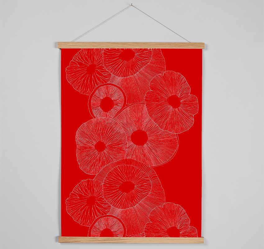 Intertwine Red Hanging Poster - Wallart-Direct UK