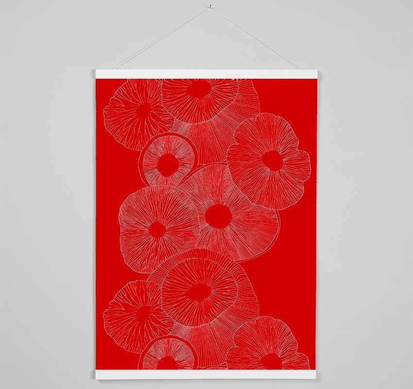 Intertwine Red Hanging Poster - Wallart-Direct UK