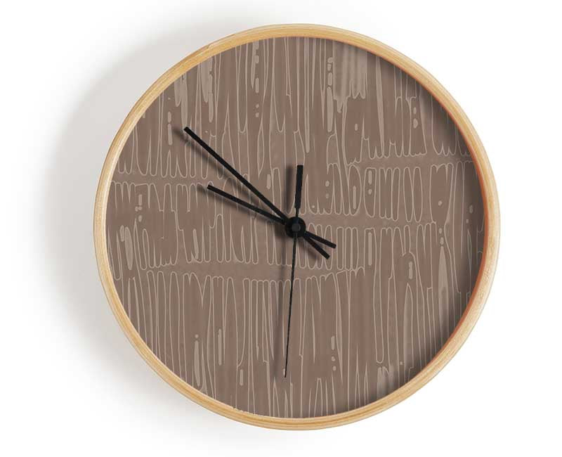 Just Colour Beige Clock - Wallart-Direct UK