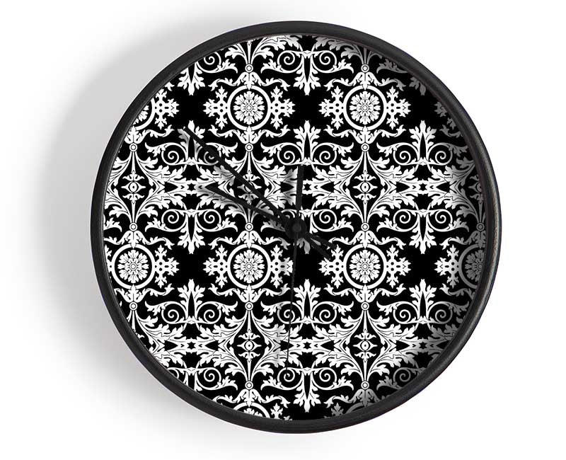 Confusion White On Black Clock - Wallart-Direct UK