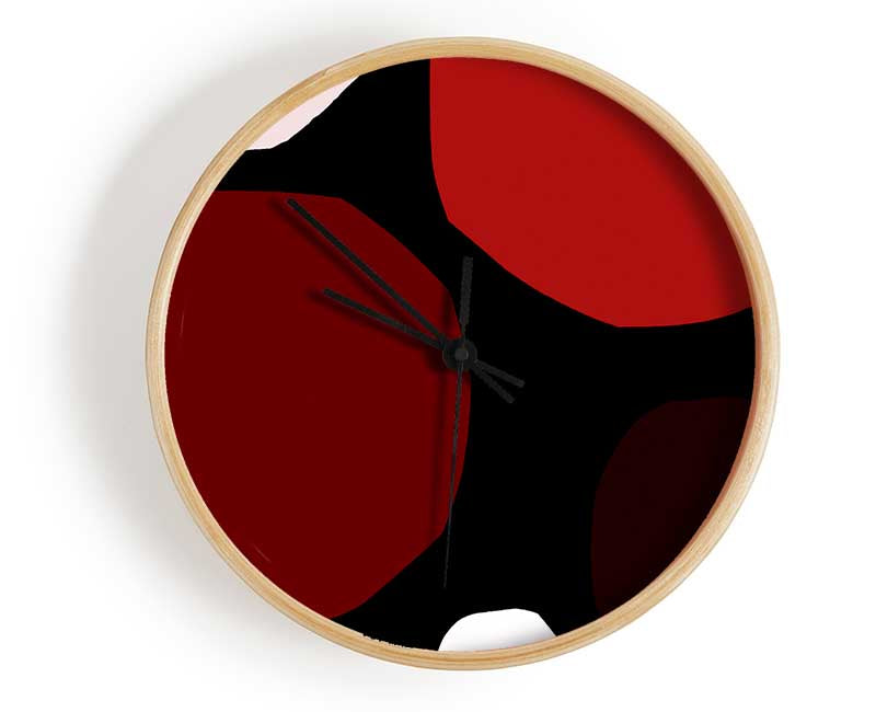 Ending In Itself Red On Black Clock - Wallart-Direct UK