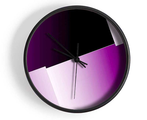 Half Cut Purple Clock - Wallart-Direct UK