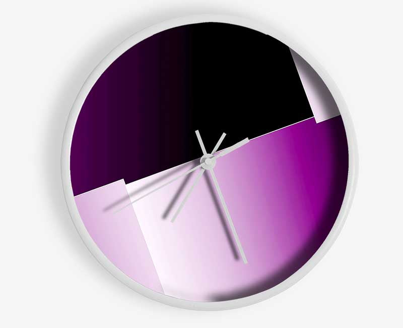 Half Cut Purple Clock - Wallart-Direct UK