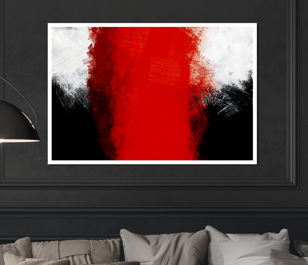 Whirlwind Red Print Poster Wall Art