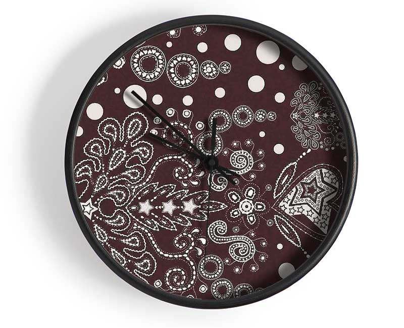 Bloom Explosion Beige Clock - Wallart-Direct UK