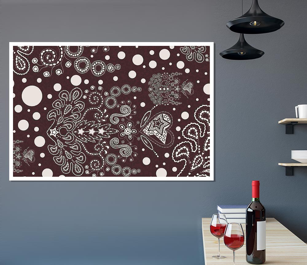 Bloom Explosion Beige Print Poster Wall Art