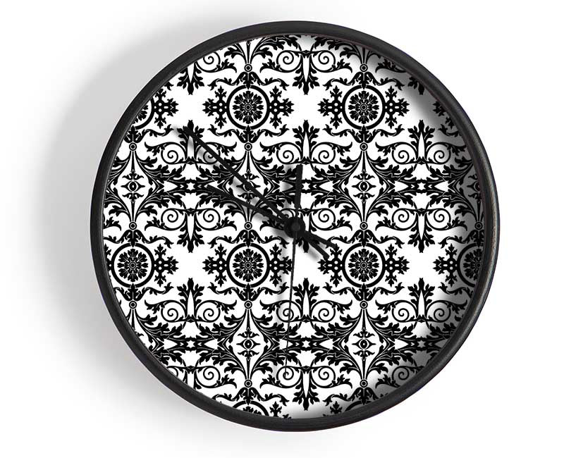 Confusion Black On White Clock - Wallart-Direct UK