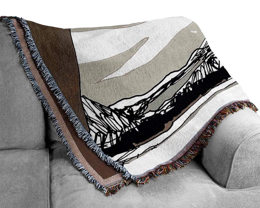 Caramel Waves Woven Blanket