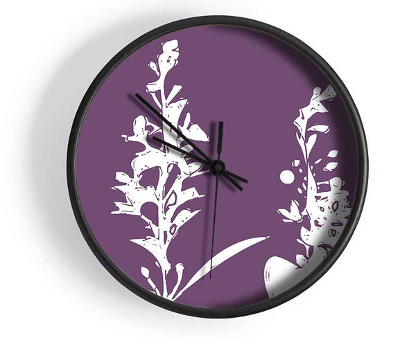 Freshness Of Beauty Lilac Clock - Wallart-Direct UK