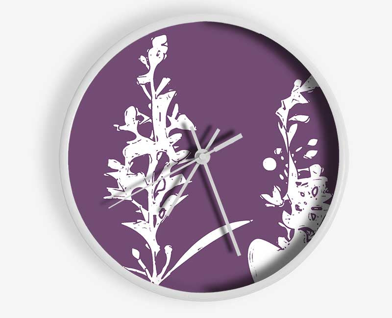 Freshness Of Beauty Lilac Clock - Wallart-Direct UK