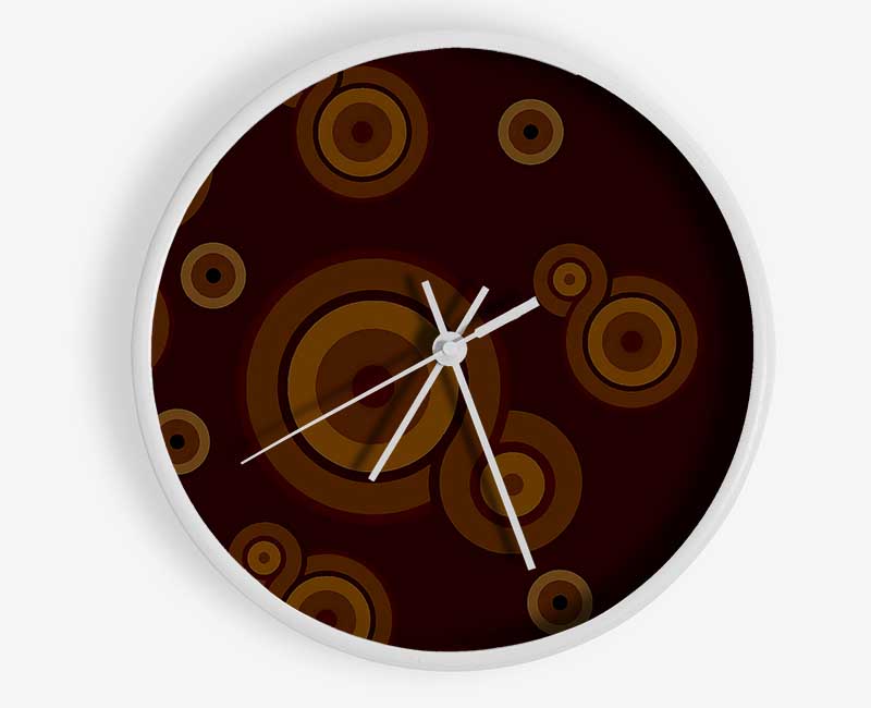 Caramel Fizz Clock - Wallart-Direct UK