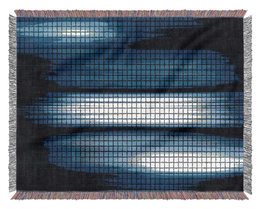 Blue Lightning Woven Blanket