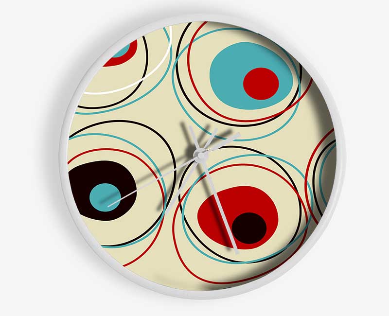 Oval Circles Clock - Wallart-Direct UK