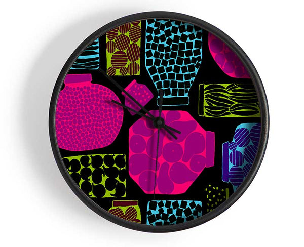 Expressionism Muliti-Coloured Clock - Wallart-Direct UK