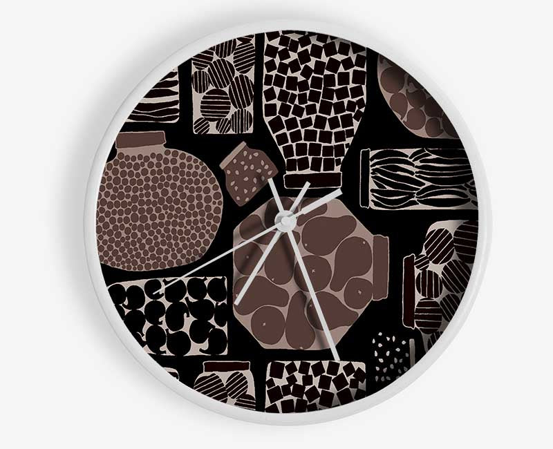 Expressionism Chocolate Clock - Wallart-Direct UK