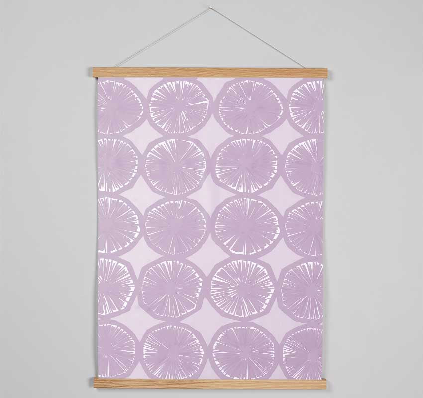 Segment Intervention Lilac Hanging Poster - Wallart-Direct UK