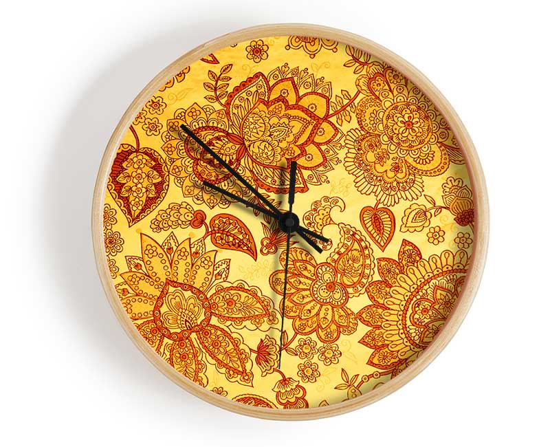 Flock Of Gold Clock - Wallart-Direct UK