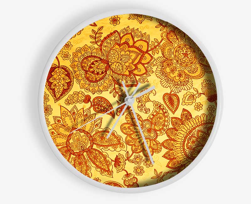 Flock Of Gold Clock - Wallart-Direct UK