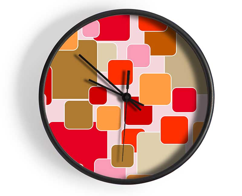 Colour Of Squares Clock - Wallart-Direct UK