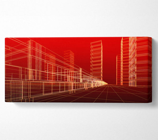 Red Futuristic City