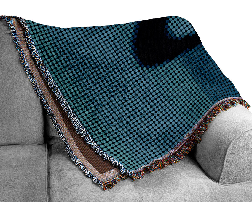 Inside Blue Woven Blanket