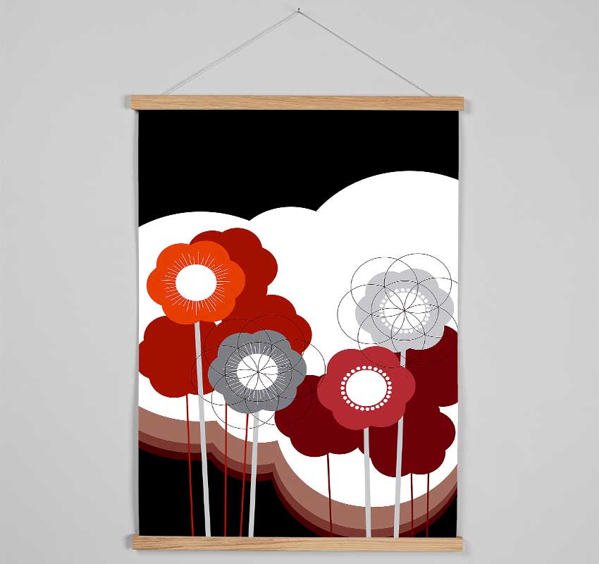 Flower Stem Cloud Hanging Poster - Wallart-Direct UK