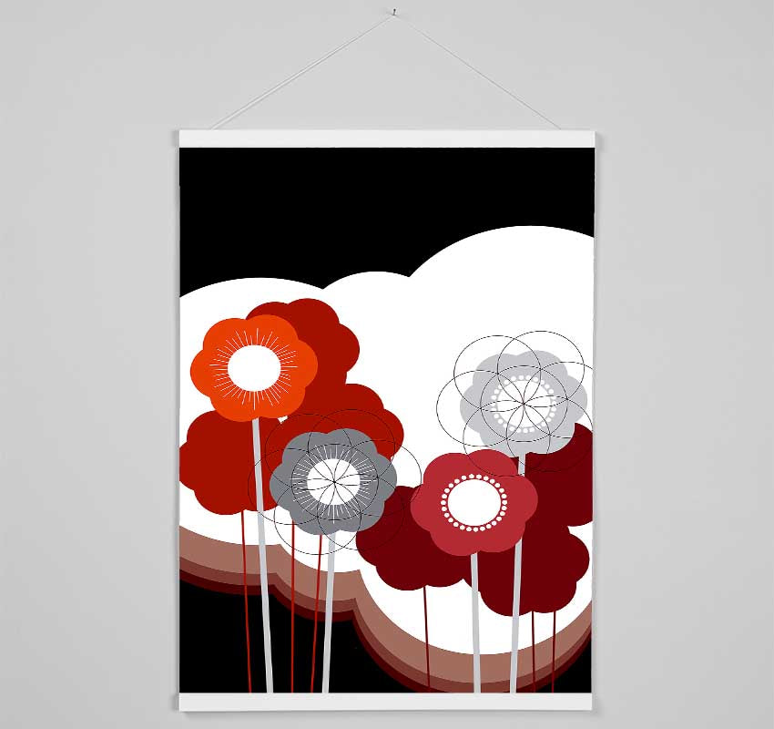 Flower Stem Cloud Hanging Poster - Wallart-Direct UK