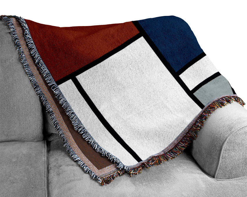 Rectangles Of Colour Woven Blanket