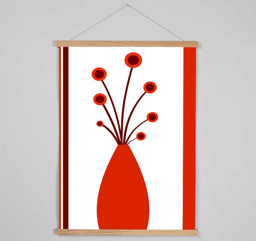 Vase Of Orange Flowers Hanging Poster - Wallart-Direct UK