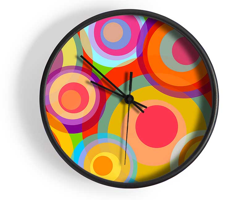 Psychedelic Rainbows Clock - Wallart-Direct UK