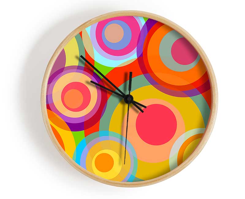 Psychedelic Rainbows Clock - Wallart-Direct UK