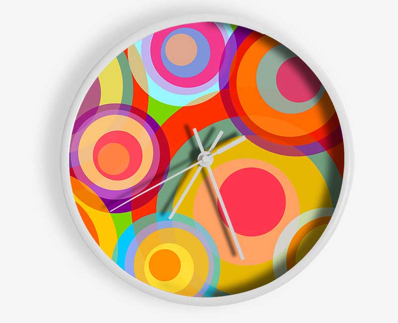 Psychedelic Rainbows Clock - Wallart-Direct UK