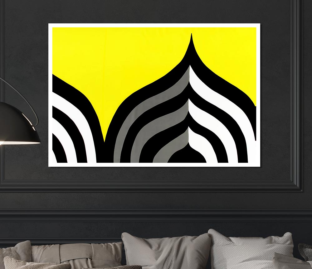 Zebra Fan Print Poster Wall Art