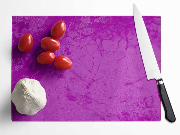 Purple On Purple Glass Chopping Board