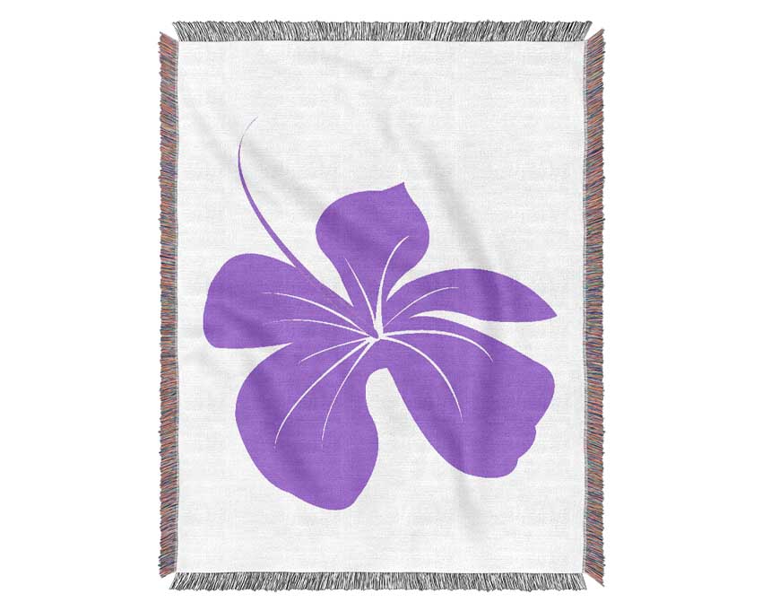 Purple Bloom Woven Blanket