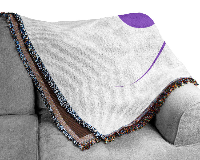 Purple Bloom Woven Blanket