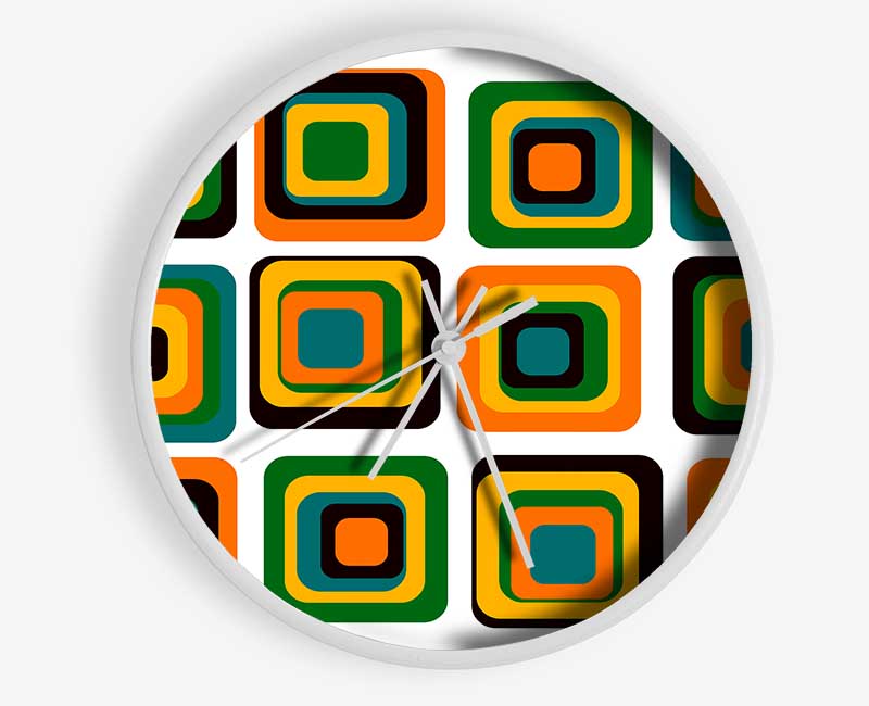 Blocks Of Colour Clock - Wallart-Direct UK